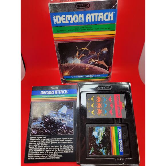 Demon Attack Intellivision, 1982 Complete w/ Manual and 1 Inlay - Picture 3 of 5